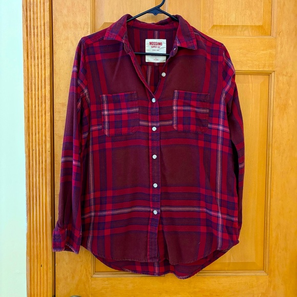 Mossimo Supply Co. Tops - Mossimo Supply Co Pink & Maroon Mid-weight Flannel - Small